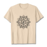 Buddha Stones Mandala Flower Om Mani Padme Hum Sanskrit Mantra Tee T-shirt - Bisque - 2XL - image 11