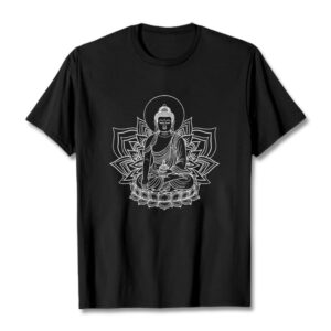 Buddha Stones Medicine Buddha Seated On A Lotus Pedestal Tee T-shirt - Black - 2XL - image 1