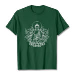 Buddha Stones Medicine Buddha Seated On A Lotus Pedestal Tee T-shirt - ForestGreen - 2XL - image 11