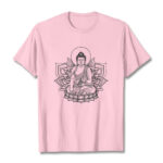 Buddha Stones Medicine Buddha Seated On A Lotus Pedestal Tee T-shirt - LightPink - 2XL - image 13