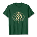 Buddha Stones Om Symbol Vines Lotus Flower Tee T-shirt - ForestGreen - 2XL - image 6