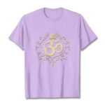 Buddha Stones Om Symbol Vines Lotus Flower Tee T-shirt - Plum - 2XL - image 17