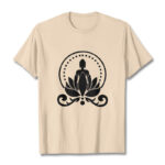 Buddha Stones Meditation Buddha Seated On A Lotus Flower Tee T-shirt - Bisque - 2XL - image 11