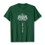 Buddha Stones Choose To Be Kind Geometric Flower Tee T-shirt - ForestGreen - 2XL - image 1