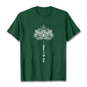 Buddha Stones Choose To Be Kind Geometric Flower Tee T-shirt - ForestGreen - 2XL - image 1