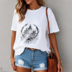Buddha Stones Meditation Buddha Seated Inside A Lotus Flower Tee T-shirt - image 3