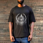 Buddha Stones Meditation Buddha Seated Inside A Lotus Flower Tee T-shirt - image 9