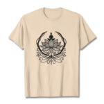 Buddha Stones Meditation Buddha Seated Inside A Lotus Flower Tee T-shirt - Bisque - 2XL - image 11
