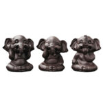 Buddha Stones Cute Elephant Purple Clay Backflow Smoke Fountain Peace Healing Incense Burner Decoration - image 4