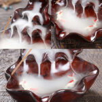 Buddha Stones Lotus Leaf Koi Fish Ceramic Backflow Smoke Fountain Peace Incense Burner Decoration - image 18