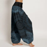 Buddha Stones Circular Mandala Design Women's Elastic Waist Harem Pants - image 7