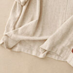 Buddha Stones Colorblock Side Slit  Frog-Button Cotton Linen Half Sleeve Women's Shirt With Pockets - image 7