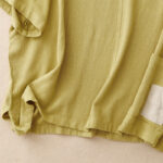 Buddha Stones Colorblock Side Slit  Frog-Button Cotton Linen Half Sleeve Women's Shirt With Pockets - image 15