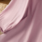 Buddha Stones Plain Lace Hem Single Breasted Button Cotton Linen Three Quarter Sleeve Women's Crew Neck Shirt - image 24