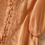 Buddha Stones Casual Embroidery Frog-Button Polyester Half Sleeve Women's V-neck Shirt - image 24