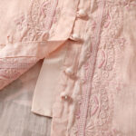 Buddha Stones Casual Embroidery Frog-Button Polyester Half Sleeve Women's V-neck Shirt - image 29