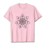 Buddha Stones Mandala Om Mani Padme Hum Pattern Tee T-shirt - LightPink - 2XL - image 13
