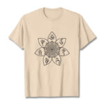 Buddha Stones Mandala Om Mani Padme Hum Pattern Tee T-shirt - Bisque - 2XL - image 11