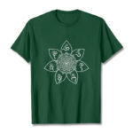 Buddha Stones Mandala Om Mani Padme Hum Pattern Tee T-shirt - ForestGreen - 2XL - image 1