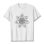 Buddha Stones Mandala Om Mani Padme Hum Pattern Tee T-shirt - White - 2XL - image 8