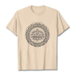 Buddha Stones Mandala Lotus Flower Pattern Tee T-shirt - Bisque - 2XL - image 9
