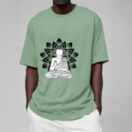 Buddha Stones Seated Buddha Lotus Flower Pattern Tee T-shirt - image 16