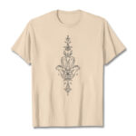 Buddha Stones Hamsa Hand Lotus Flower Pattern Tee T-shirt - Bisque - 2XL - image 10