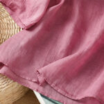 Buddha Stones Casual Embroidery Flowers Cotton Polyester Half Sleeve Women's Crew Neck Shirt - image 14