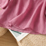Buddha Stones Casual Embroidery Flowers Cotton Polyester Half Sleeve Women's Crew Neck Shirt - image 11