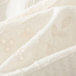 Buddha Stones Casual Embroidery Hollow Cotton Polyester Half Sleeve Women's Crew Neck Shirt - image 10