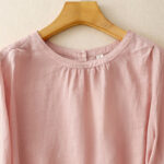 Buddha Stones Casual Plain Women's Crew Neck Design Cotton Polyester T-shirt - image 2