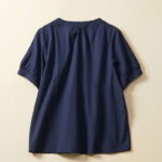 Buddha Stones Casual Plain Button Women's Short Sleeve Cotton Linen T-shirt - image 6
