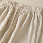 Buddha Stones Casual Embroided Bead Drawstring Women's Wide Leg Cotton Pants With Pockets - image 16