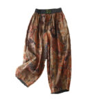 Buddha Stones Retro Casual Chinese Frog-Button Design Women's Harem Pants With Pockets - image 21