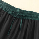 Buddha Stones Artistic Color Contrast Drawstring Women's Wide Leg Pants With Pockets - image 2