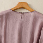 Buddha Stones Retro Embroidery Floral Three Quarter Sleeve Women's Cotton T-Shirt - image 28
