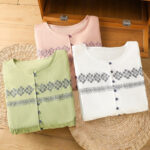 Buddha Stones Casual Embroidery Pleated Buttons Long Lantern Sleeve Women's Cotton Shirt - image 31