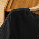 Buddha Stones Casual Plain Buttons Half Sleeve Women's Cotton Linen Shirt With Pocket - image 12