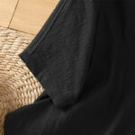 Buddha Stones Casual Plain Buttons Half Sleeve Women's Cotton Linen Shirt With Pocket - image 16