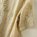 Buddha Stones Casual Printing Frog-Buttons Lapel Half Sleeve Women's Cotton Shirt - image 21