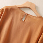 Buddha Stones Embroidery Floral Hem Slit Women's Cotton Linen T-Shirt - image 13