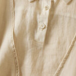Buddha Stones Retro Plain Fake Two Pieces Button Design Women's Cotton Linen Shirt - image 38