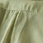 Buddha Stones Retro Plain Fake Two Pieces Button Design Women's Cotton Linen Shirt - image 25