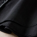Buddha Stones Retro Plain Fake Two Pieces Button Design Women's Cotton Linen Shirt - image 34