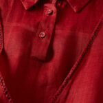 Buddha Stones Retro Plain Fake Two Pieces Button Design Women's Cotton Linen Shirt - image 16