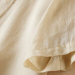 Buddha Stones Retro Plain Fake Two Pieces Button Design Women's Cotton Linen Shirt - image 42