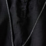 Buddha Stones Retro Plain Fake Two Pieces Button Design Women's Cotton Linen Shirt - image 31
