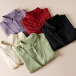 Buddha Stones Retro Plain Fake Two Pieces Button Design Women's Cotton Linen Shirt - image 45