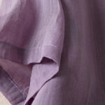 Buddha Stones Retro Plain Fake Two Pieces Button Design Women's Cotton Linen Shirt - image 8