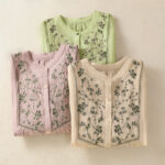 Buddha Stones Casual Embroidery Single Breasted Women's Cotton Linen Shirt - image 27